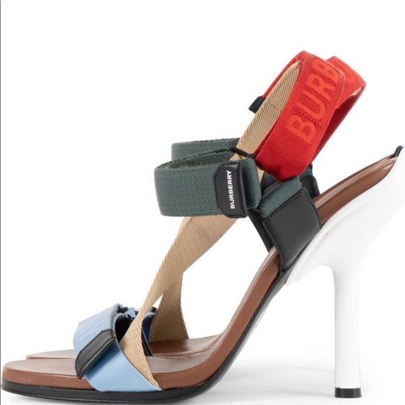 Burberry | Shoes | Bnib Burberry Patterson Colorblock Sandals | Poshmark